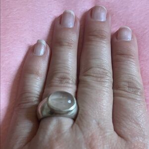 05# Elegant Silver Rose Quartz Ring
